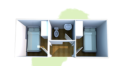 Flat Pack Houses Container Prefab Home with Full Bathrooms