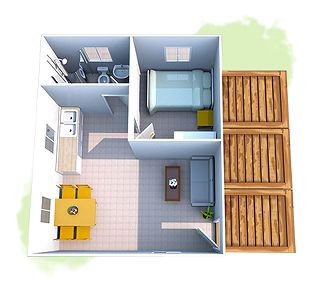 Flat Pack Houses Container Prefab Home with Full Bathrooms