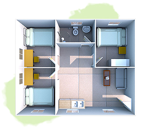 Flat Pack Houses Container Prefab Home with Full Bathrooms